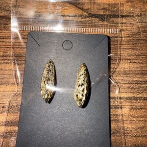 Gold Textured Earrings